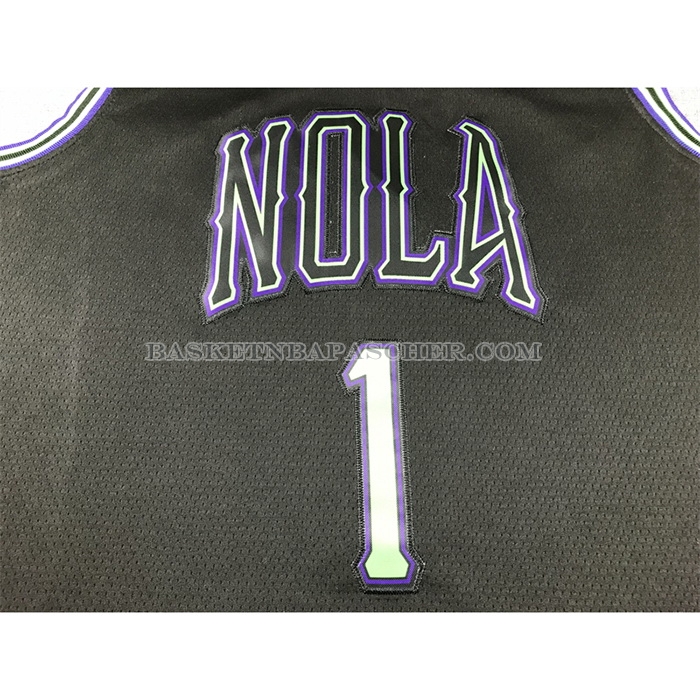 Maillot New Orleans Pelicans Zion Williamson NO 1 Ville 2023-24 Noir